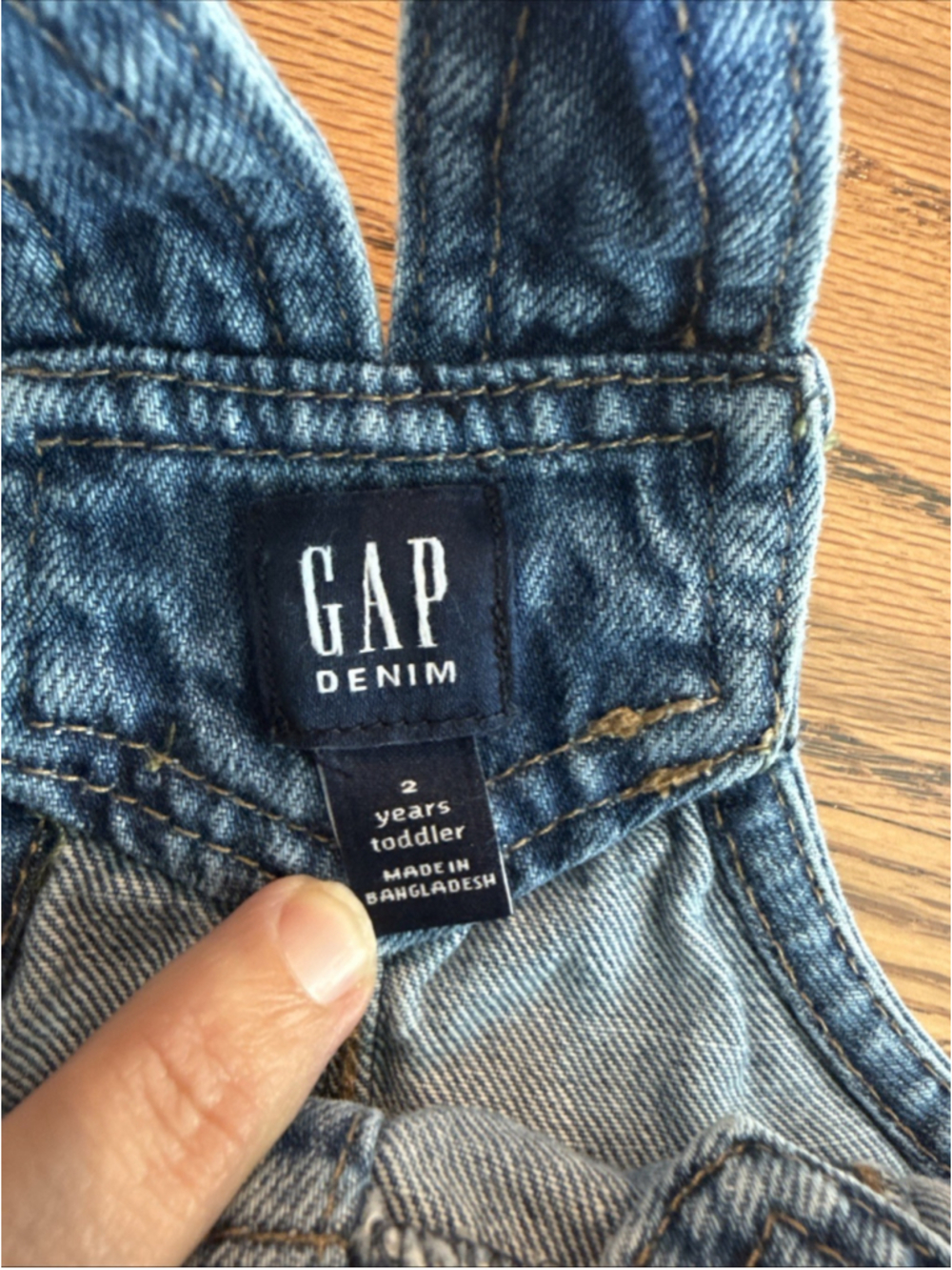 Gap Girls Overall Dresses Size 2T Lot Of 2 Black And Denim - Picture 3 of 7